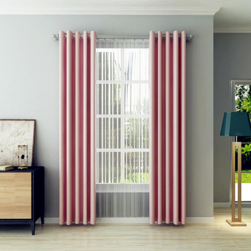 

Затемняющие шторы для комнаты, 2 панели, теплоизоляционные шторы, шумопоглощающие шторы для украшения окна на День благодарения, набор из 2 шт. 140X240cmX2pcs розовый