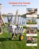 VEVOR Beach Fishing Cart, 90.7 kg Load Capacity, Fishing Cart with Poly Bed, Heavy-Duty Aluminum Alloy Frame, 330 mm All-Terrain Tires, 8 Rod Holders