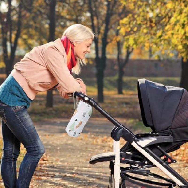 Isolerad nappflasketaska, Bärbar termisk flaskpåse, Vattentät temperaturkontroll för modersmjölksersättning, Kylväska för barnvagn utomhusresor