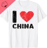 Ich liebe China Ich Herz China Familienreise China Flagge T-Shirt Grafische T-Shirts Damenkleidung Oberteile Camisetas Ropa De Mujer