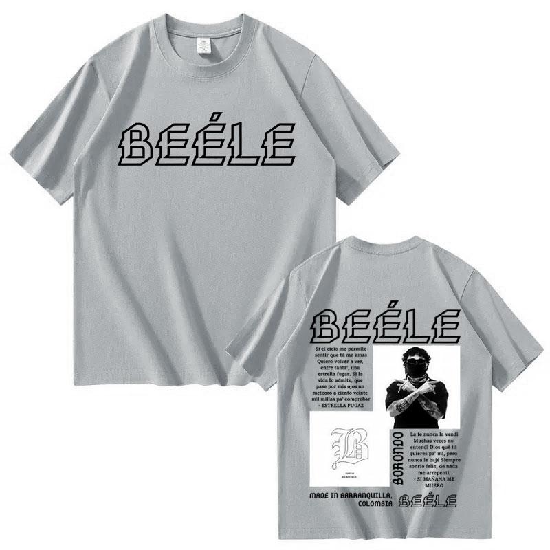 Rapper Beele Fashion Album Merch Mens High Quality Short Sleeve Tshrits Pop Hip Hop Tee Streetwear Cozy Tshrits Gothic Clothes
