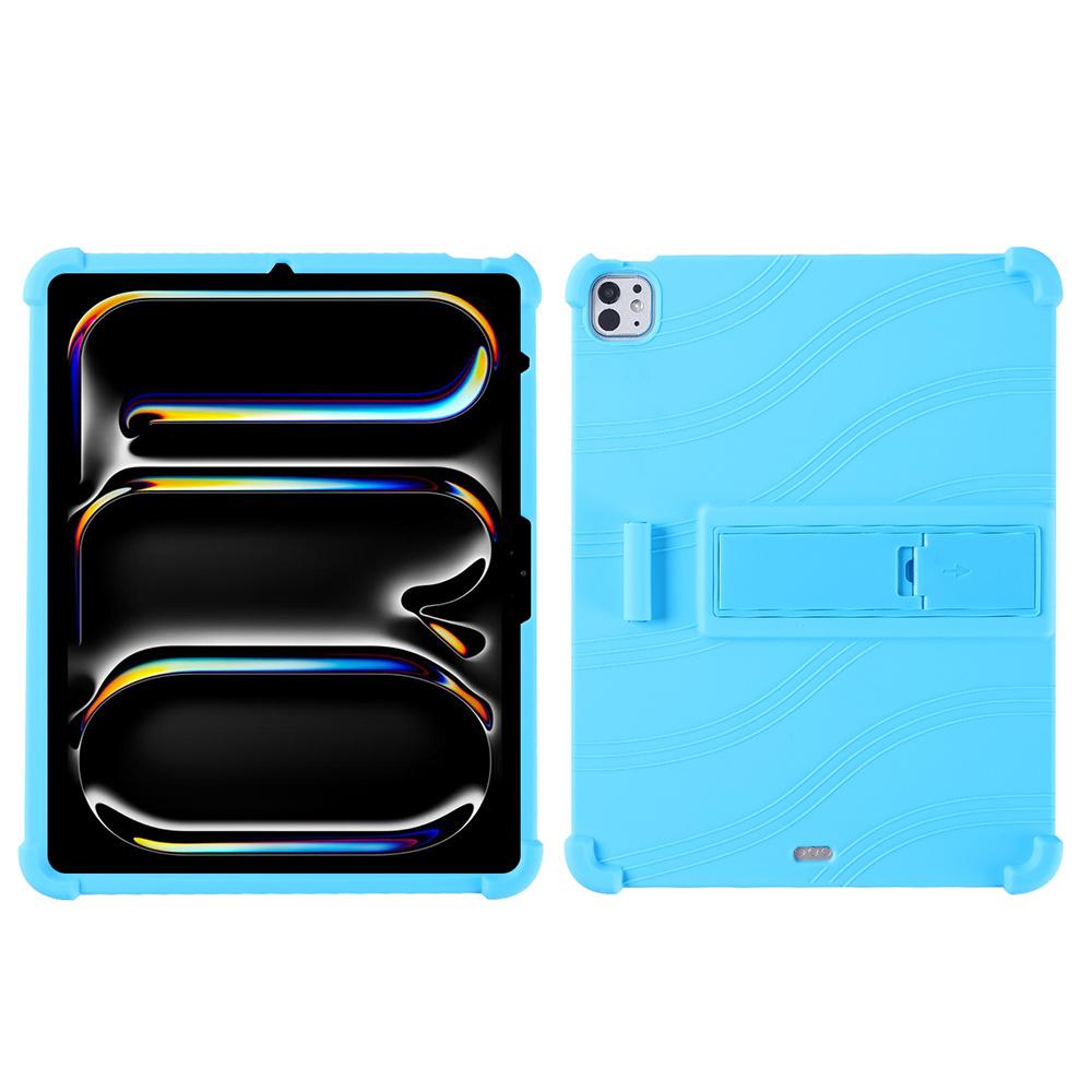 Para iPad Pro 13 (2024)/Ar 13 (2025)/(2024) Capa de Silicone com Suporte Capa Protetora Robusta