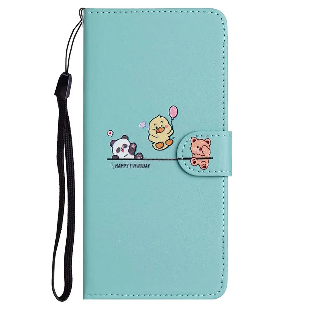 Book-style Flip Cover Cartoon Case For Xiaomi 13T Poco X7 X6 M6 M7 Pro Redmi Note 14 13 Pro Plus 13C Turbo 4 K60 Ultra K70E