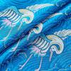 Chinese Style Handmade Silk Satin Fabric Cheongsam Stage Decorative Pillow Embroidered Tissue Paper Crane Pattern Dress Material