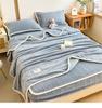 Class A Jacquard Milk Velvet Fitted Sheet and Mattress Protector Set