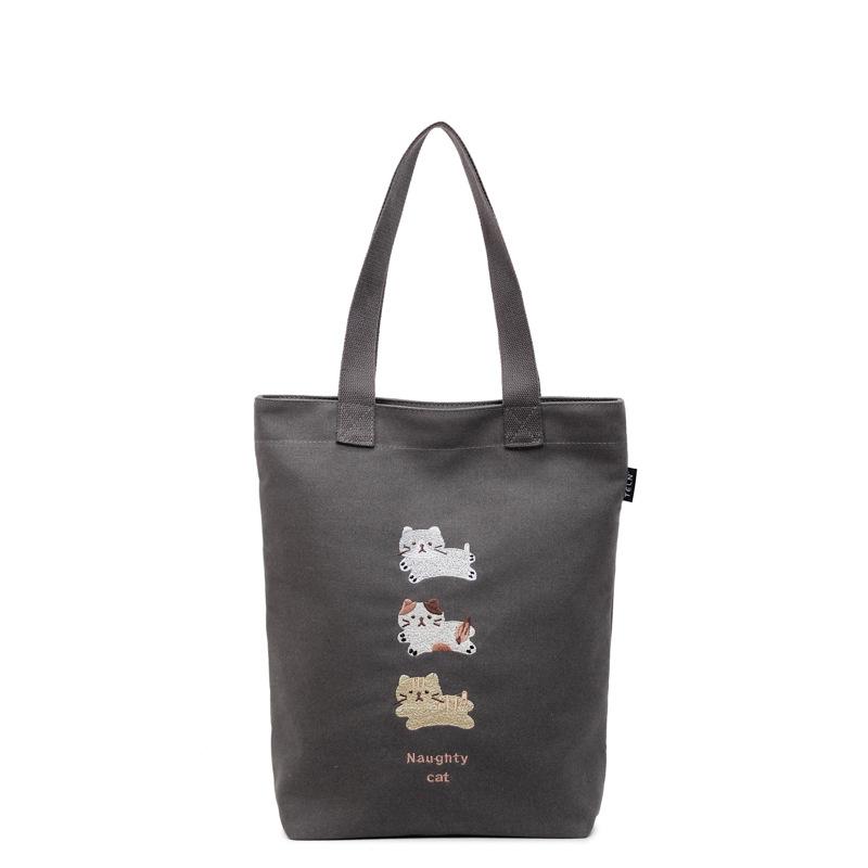 2025 summer new tote bag commute to work large capacity cartoon solid color trend niche foreign shoulder bag