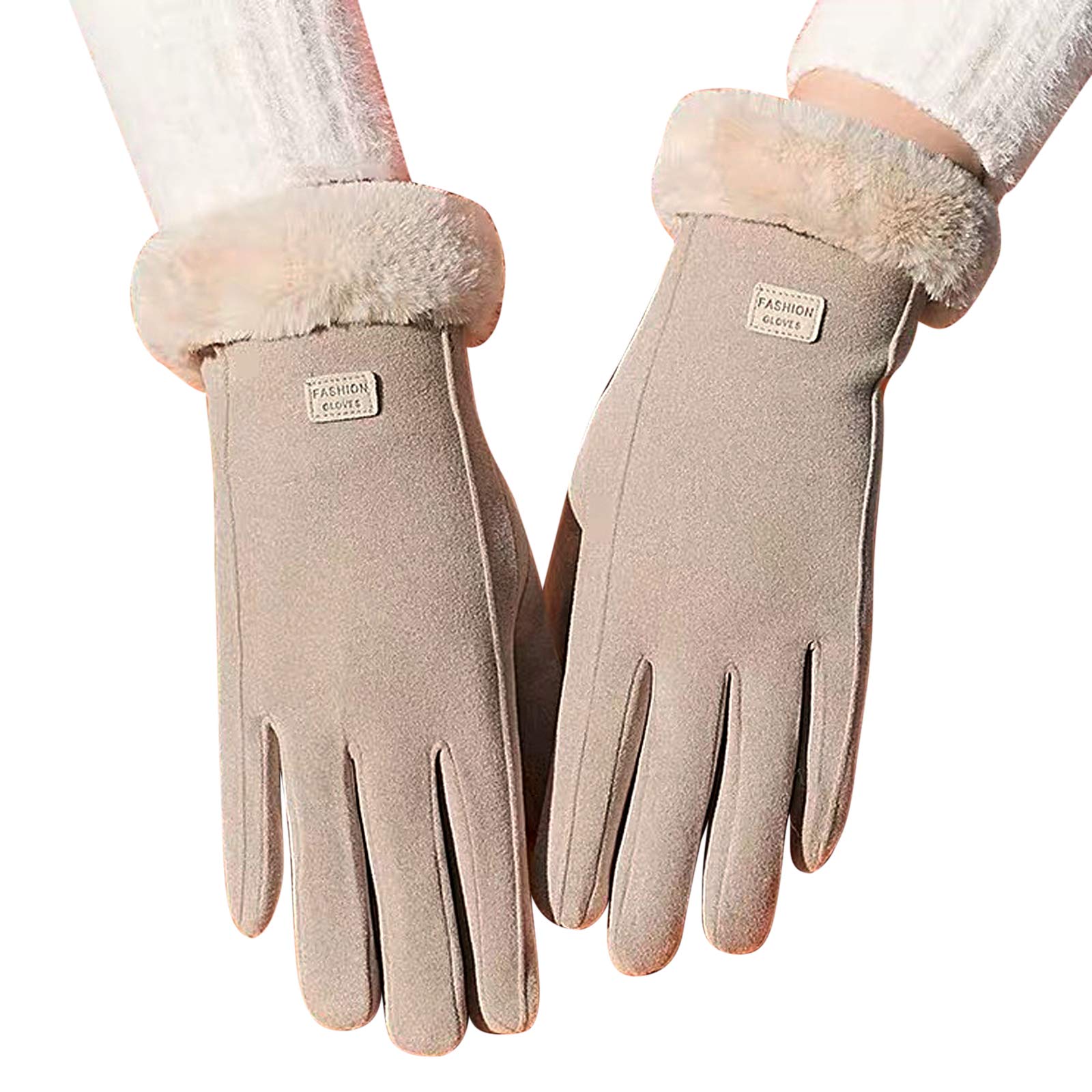 

ARZER Cute Gloves with Exclusive Warm and Perfect for and Winter Accessories Women s Design, Warm, Commuting, School, Travel, Cycling, Birthdays, бежевый