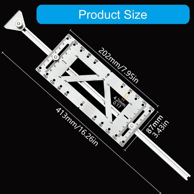 Universally Cabinet Door Handle Positioning Device Adjustable Cabinet Handle Template Guide For Precise Drilling Tool