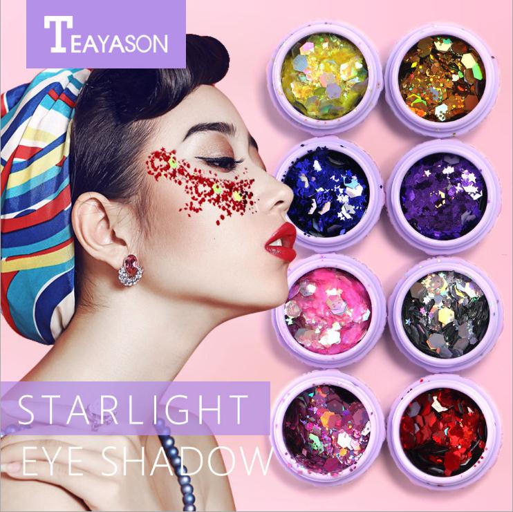 Light Purple  Packaging Laser Sequins Sparkle Powder Makeup Music Festival Party Makeup Look Shimmer and Shine  Body Glitter