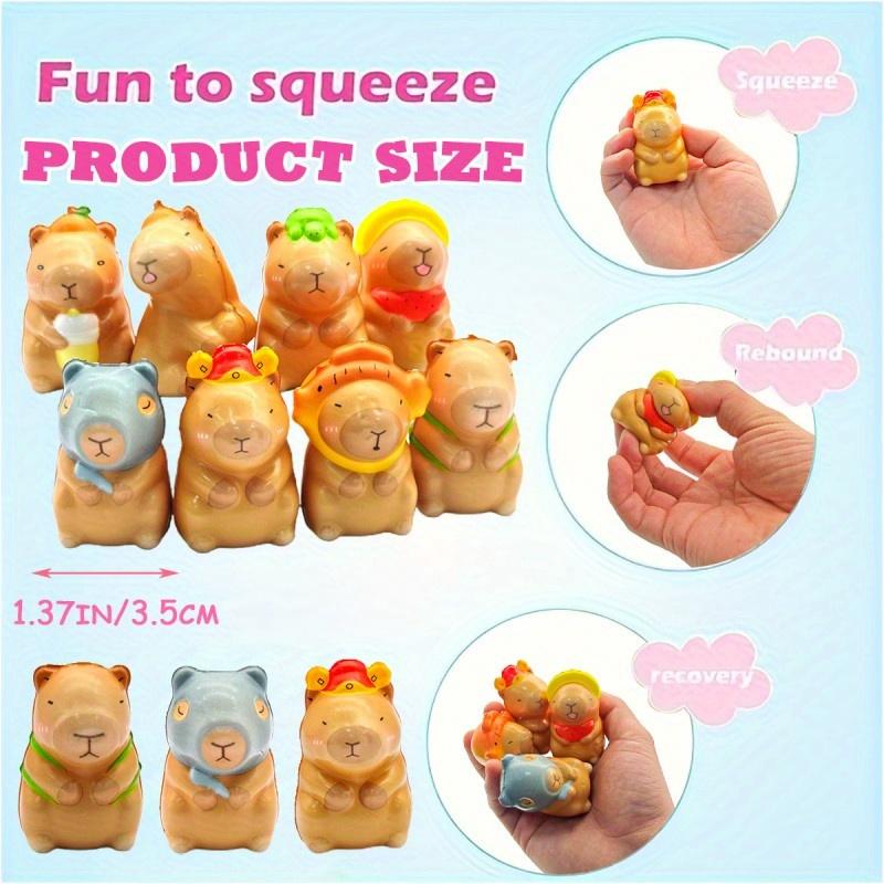Non-Toxic 3/8/16 Pack Capybara Squeeze Toys Kapibara Slow Rising Small Animal Toys Suitable For Party Favor Bulk Toys For Kids Adults