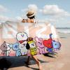 B-Bt-21 Group Cartoon Anime Big Microfiber Beach Towels Quick Dry Towel Sand Beach Towels Pool Towel for Travel Swim Pool Yoga