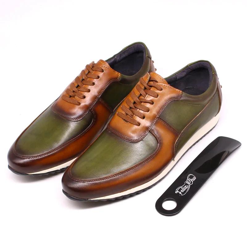 Fashion Large Sizes Men's Genuine Leather Oxford Shoes Casual Business Comfortable Breathable Fashion Sneakers Sport Flat Footwear