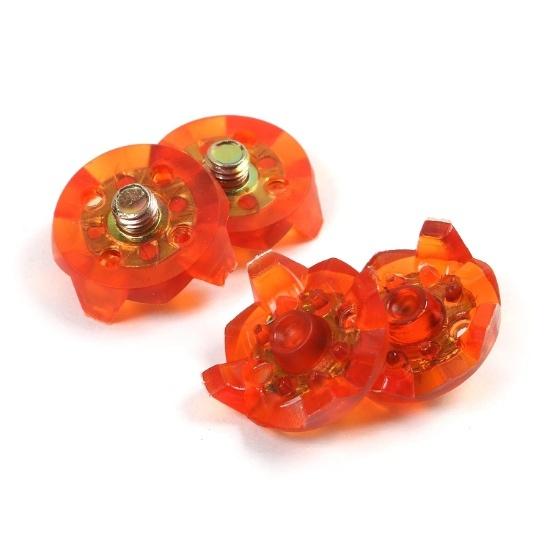 KNK Soft Spikes Cleats Spare Cricket with Spanner Screw Type Firm Grip Lugs 8 Pieces TPU Studs, Universal Size  Cricket Shoes (Orange New, One Size)