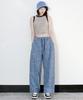 Deumakeu Side One-Pleat Leopard Real Wide Pants Light Blue (Spring/Summer Ver.)