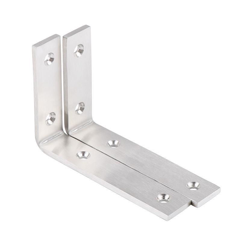 25/60mm 90 Degree L Joint Brackets Furniture Wood Shelf Door Cabinet Fastener Universal Stainless Steel Brace Joint Hardware