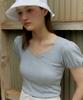 Itove Seoul Jacquard Lace Shirring T-Shirt Blue