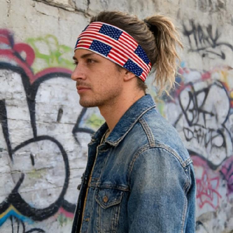 4er-Pack Fußball-Nationalflaggen-Bandanas Kopftuch Sport-Kopfband für Fans Kostümzubehör