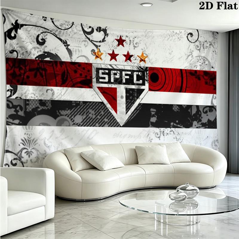 Sao Paulo FC Wall Tapestry Aesthetic Wall Hanging Printed Fabric Blanket Decorative Tapestries for Bedroom Living Room Home Decor