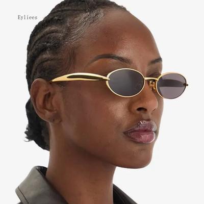 New Sardine Mirror Legs European and American Sunglasses Women's High Fashion Glasses Cross Border Oval Sunglasses Men