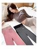 Women's High Waist Velvet Fleece-Lined Heat-Generating Plus Size Pants - Warm, Elastic, and Abdomen Shaping for Autumn and Winter