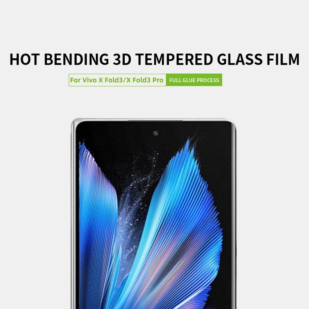 PINWUYO For vivo X Fold3/X Fold3 Pro Screen Protector 3D Hot Bending Tempered Glass Anti-Explosion Film