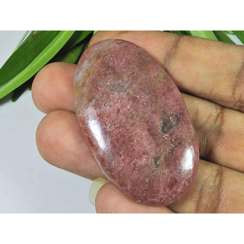 30X50X06MM Natural Red Rhodonite Quartz Oval Cabochon Loose Gemstone SK-3726