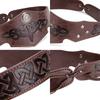 Adjustable Leather Headband Medieval Knight Headband Halloween Cosplay Accessory Headgear Motorcycle Driving Headwear