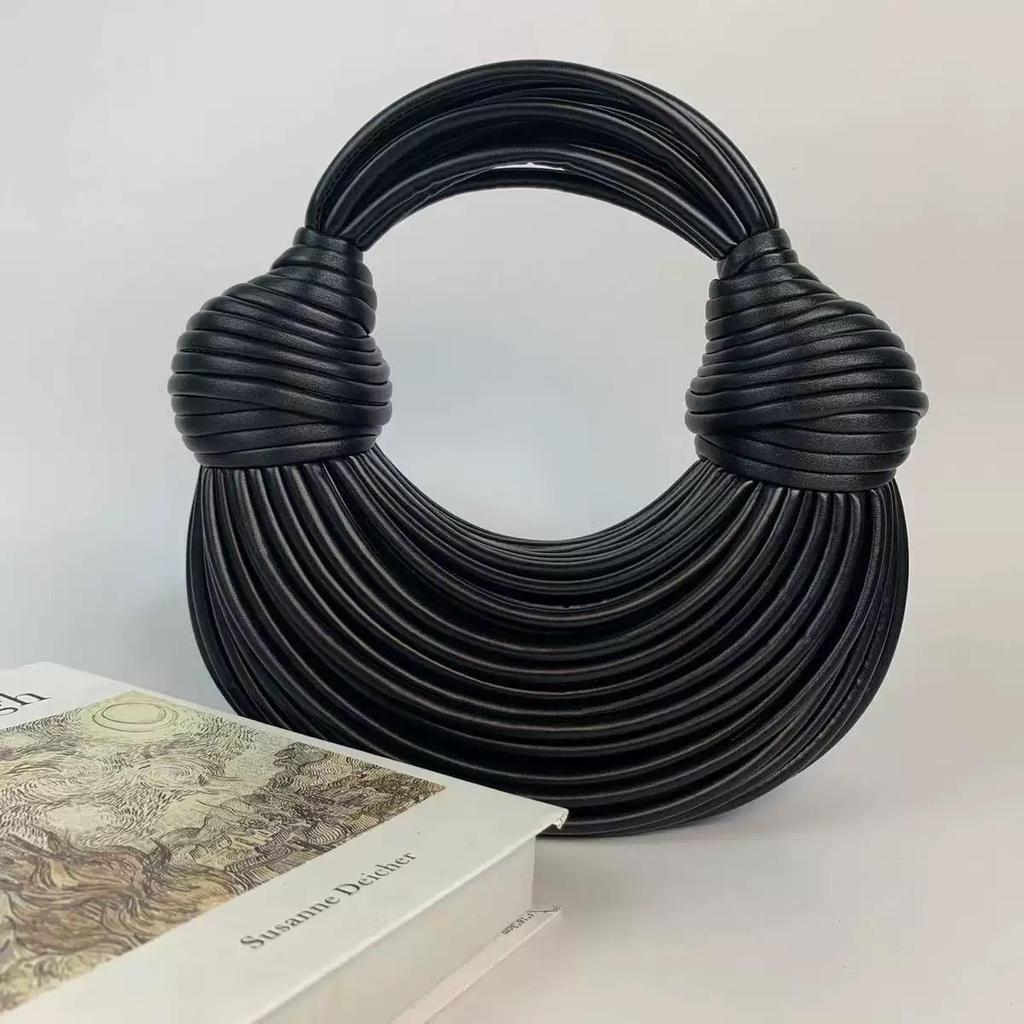 Handbags for Women 2025 New Gold Luxury Designer Brand Handwoven Noodle Bags Rope Knotted Pulled Hobo Silver Evening Clutch Chic