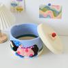 Playful Cartoon Cotton Storage Box Kids Toy Organizers Portable Portable Container For School Supplies Home Decors