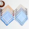 12Pcs/Set Sweat Absorbent Pocket Plaid Square Towel Men's Cotton Handkerchiefs  Wedding Season