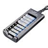 Rechargeable Battery Charger USB Output 8 Slots Fast Charging Short Circuit Protection for 1.2V NiMH AAA/AA Batteries Charger