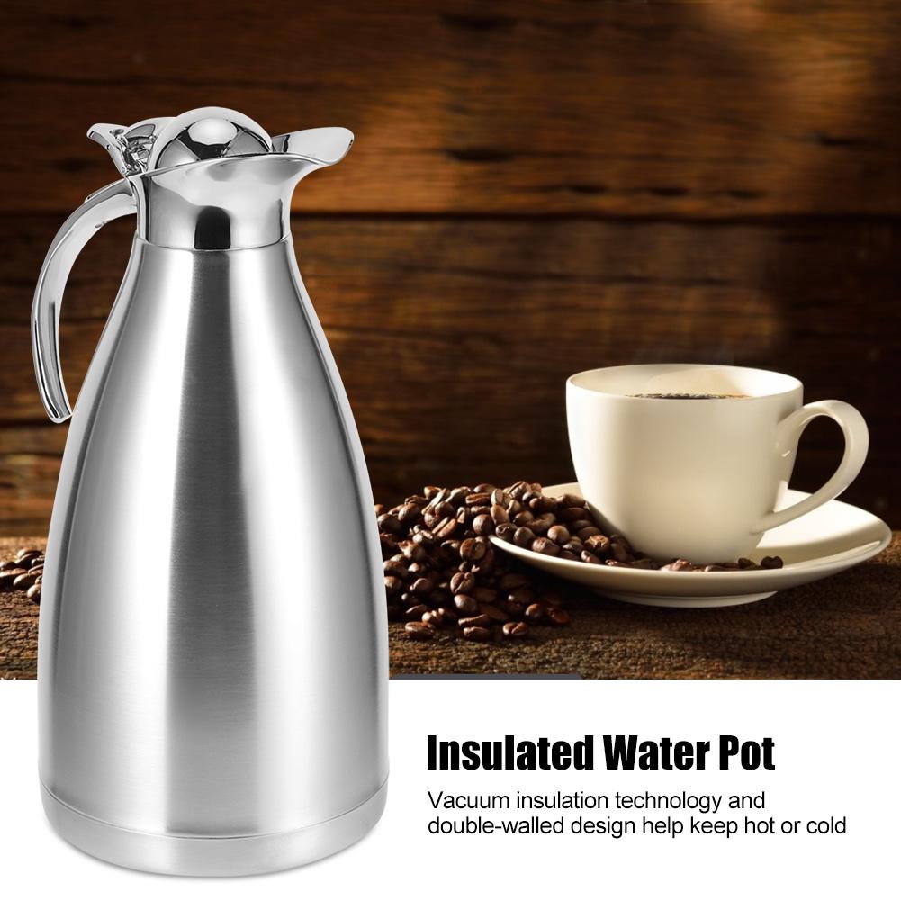 2L Doppelwandige Vakuumisolierung Kaffeekanne Thermische Isolierte Wasser Kaltes Wasser Flaschen Krug Haushalt