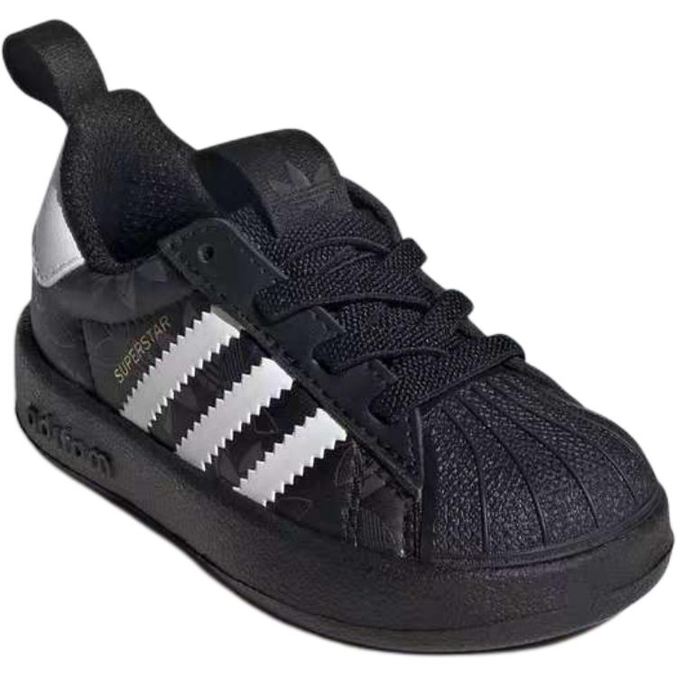 adidas Originals Superstar 360 Comfortable Low-Top Walking Shoes Baby Shoes Black JR3755