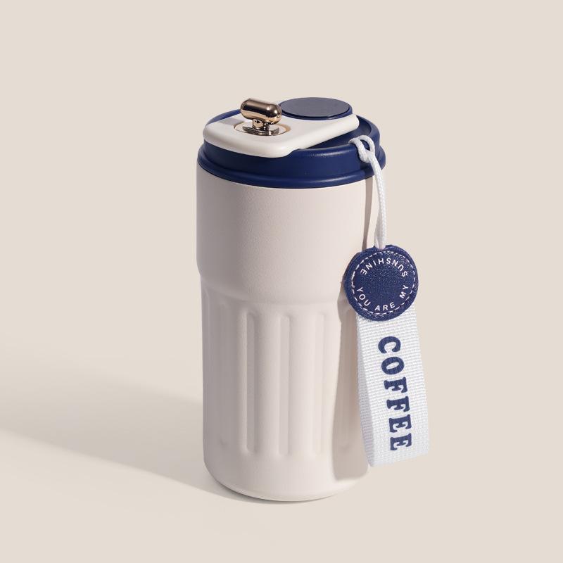 

450 мл термос с умным дисплеем, вакуумная чашка из нержавеющей стали 316, офисная кофейная чашка, деловая портативная термокружка 450ml синий