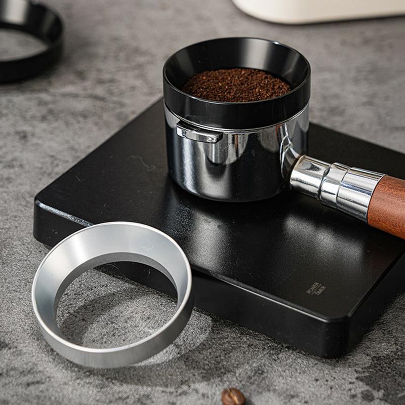 1 Pcs Silver Black Coffee Dosing Ring Magnetic Espresso Intelligent Funnel 51Mm 53Mm 54Mm 58Mm For Portafilter Barista Tools