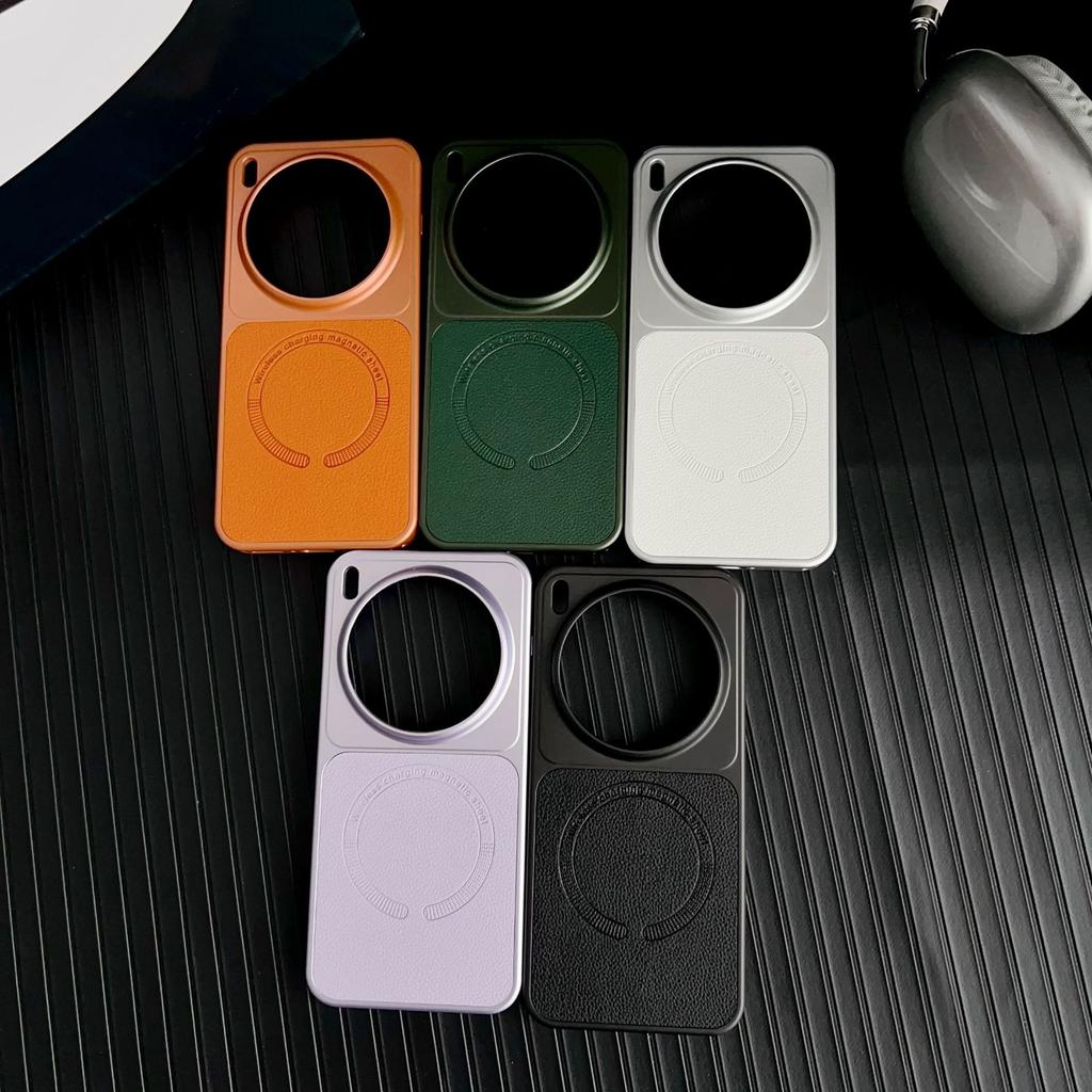 Litchi leather pattern magnetic suction is suitable for VIVOX300Ultra mobile phone case X200Pro anti-drop all-inclusive second-change protective case