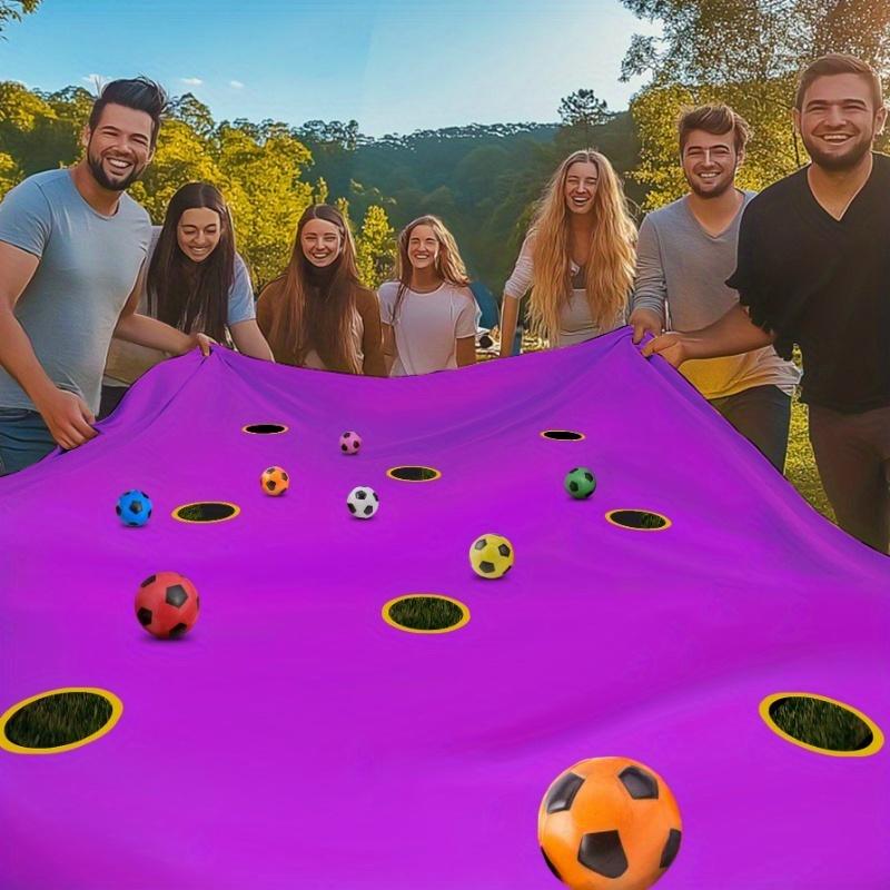 Team Building Game Set Throw Ball On Cave Mat 198.12x144.78 Cm Includes 6 Randomly Colored Balls In 3 Colors Perfect for Work