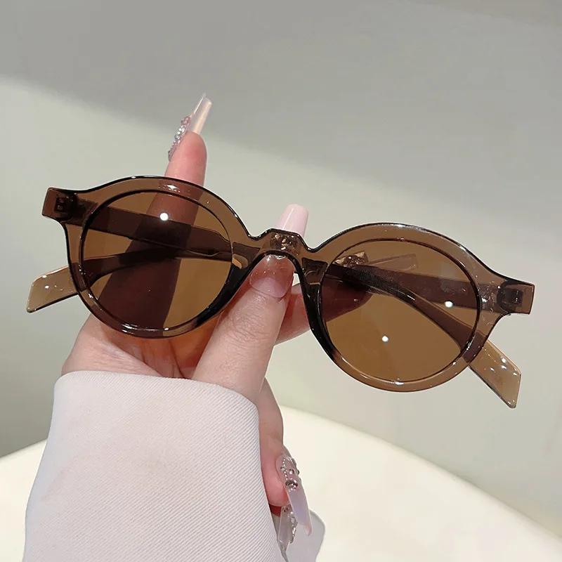 Fashionable and Trendy Sun Protection Circular Small Frame Multi-color Sunglasses New Retro Travel Driving UV Resistant Eyeglasses