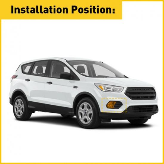 For 2017- Ford Escape Kuga Car Front Bumper Fog Light Cover Right Passenger