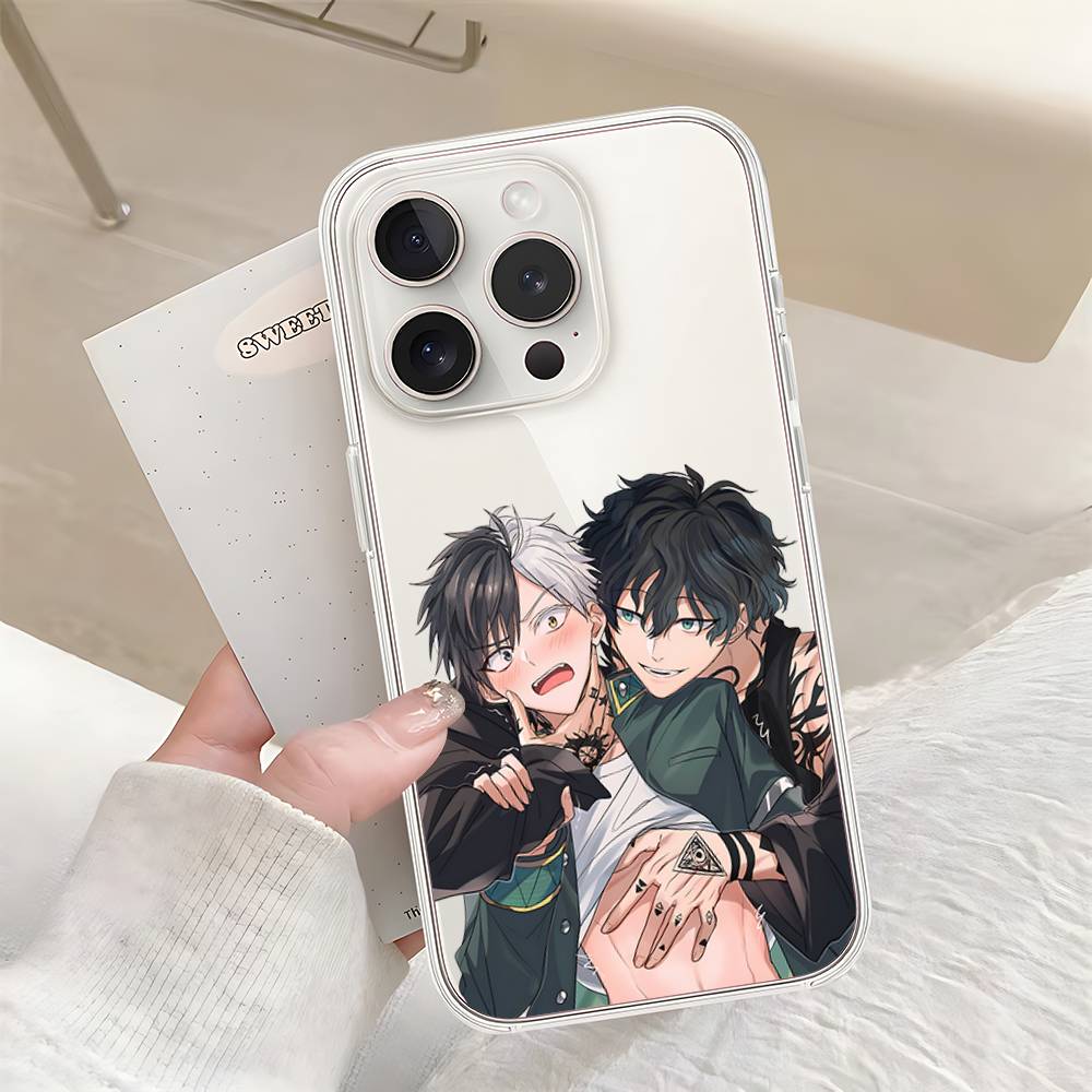 Amine W-WINDs BREAKERs Phone Case For IPhone 17 16 15 14 Plus 13 12 11 Pro Max Phone Back Cover Transparen