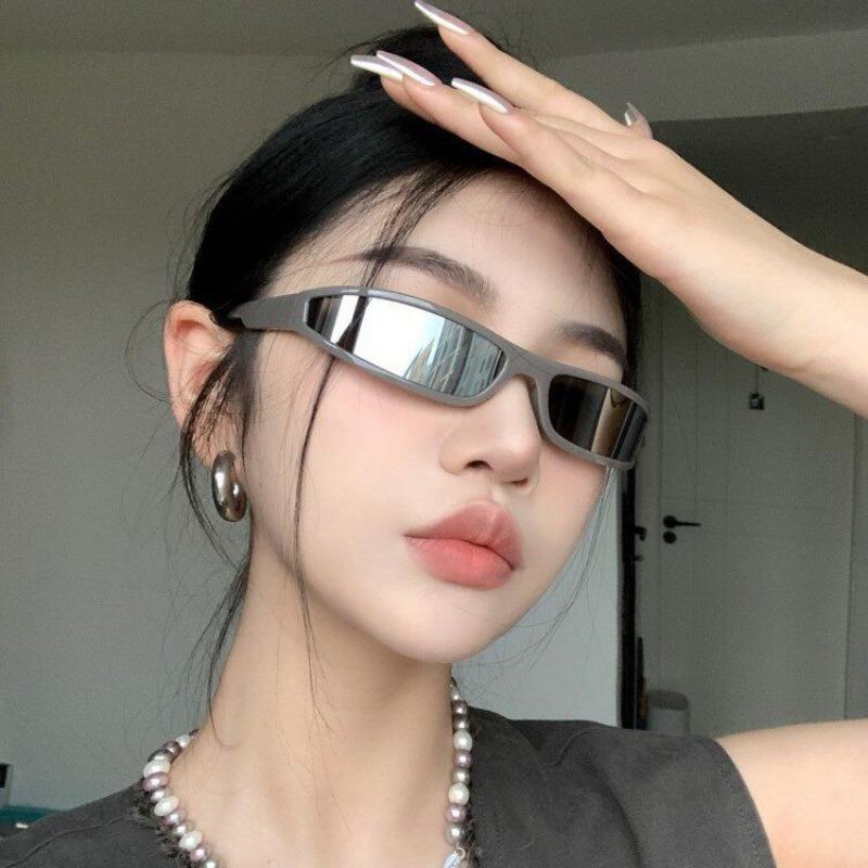 Y2K Sport UV Resistant Wrap‑Around Sunglasses Men's and Women's Narrow Frame Driving Cycling Street Party Daily Wear Eyewear