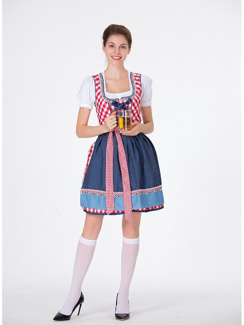 

Plus Size Halloween Beer Girl Costume - Body Shaping Maid Dress for Stage Performance M