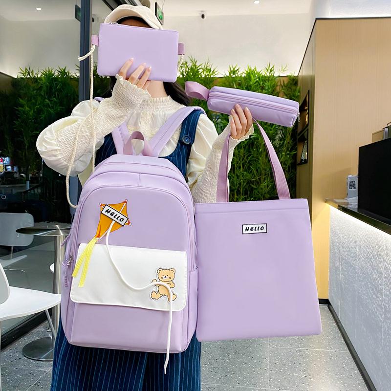 The Schoolbag Is Small and Fresh, the New Schoolbag Is Female, Simple and Large-capacity, Light and Casual Backpack, Cute, Primary School