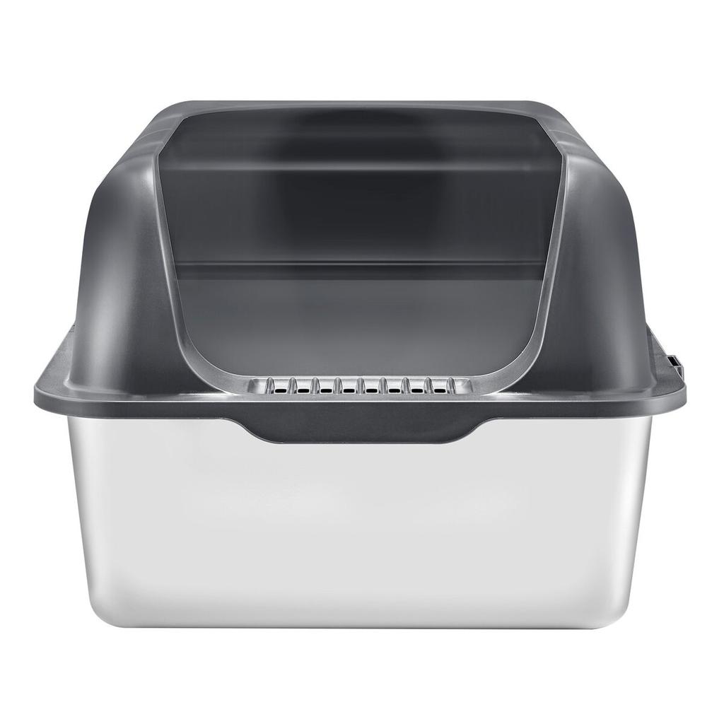 6 in Deep Cat Litter Box Odor-Free Litter Box with Filtering Foot Board
