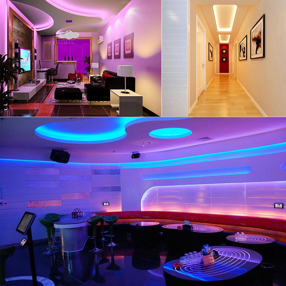 6 Colors 5050 SMD LED Strip Light Tape 5M 12V RGB RGBW RGBWW Waterproof Decoration String Lamp 60LEDs/M Yellow,Pink,Ice Blue