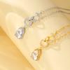 Vintage Gourd Pendant Necklace Interlocking Zircon Imitation Chalcedony Choker Light Luxury Minimalist Advanced Women Jewelry