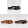 Leather Womens Belt With Alloy Pin Buckle For Casual Dress And Business Attire