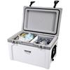 Isolierte tragbare Kühlbox, 52 qt, fasst 50 Dosen, Eiskühlung Hartschalen-Kühlbox mit strapazierfähigem Griff, Eisbox Lunchbox für Camping, Strand, Picknick,