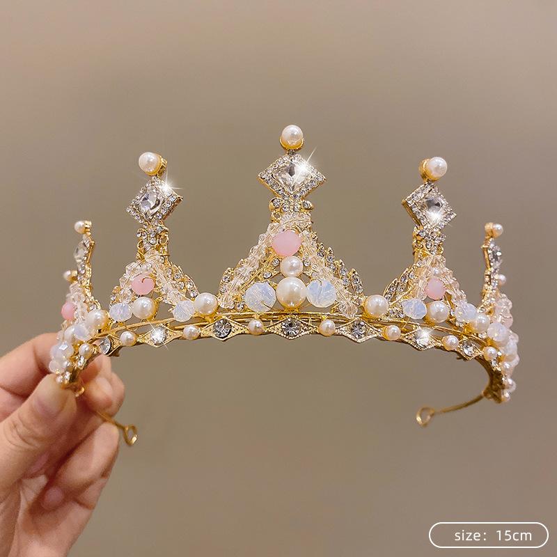 Birthday Rhinestone Crown Headband Princess Tiara Bride Wedding Crown Adult Headband Diamond Children