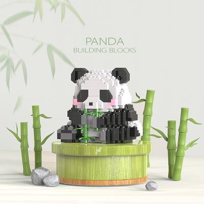 Creativi mini animali in stile cinese, fai da te, assemblabili, panda, giocattoli educativi per bambini, modello in mattoncini